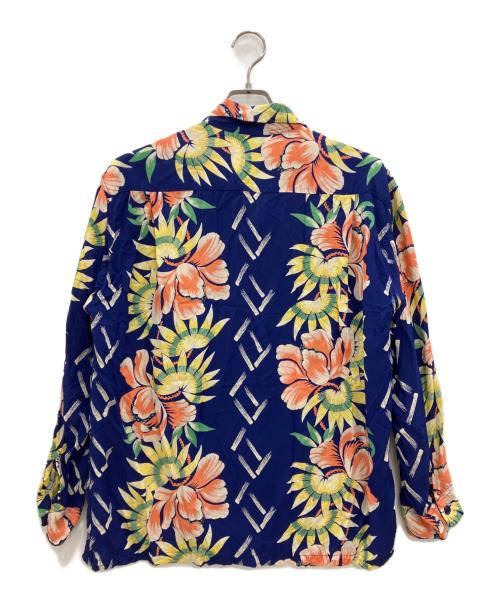Sun Surf（サンサーフ）Sun Surf (サンサーフ) 長袖アロハシャツ　花柄 ネイビー サイズ:Ｌの古着・服飾アイテム