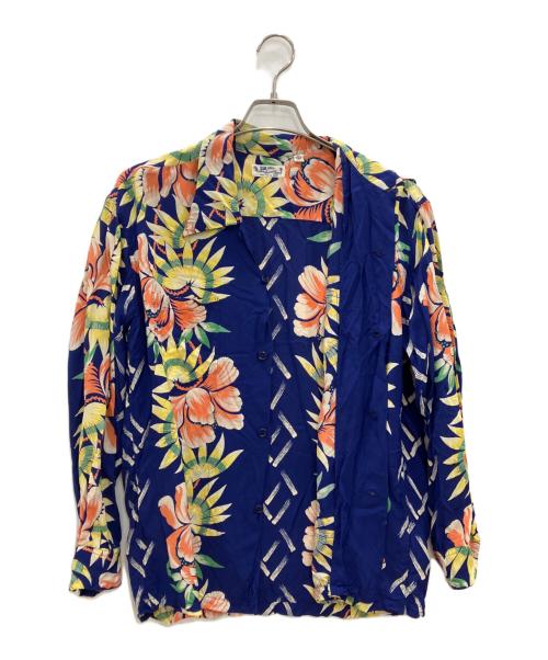 Sun Surf（サンサーフ）Sun Surf (サンサーフ) 長袖アロハシャツ　花柄 ネイビー サイズ:Ｌの古着・服飾アイテム
