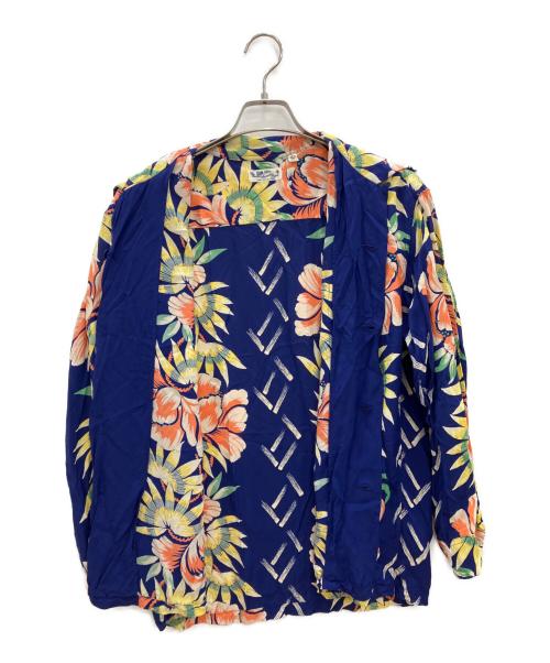 Sun Surf（サンサーフ）Sun Surf (サンサーフ) 長袖アロハシャツ　花柄 ネイビー サイズ:Ｌの古着・服飾アイテム
