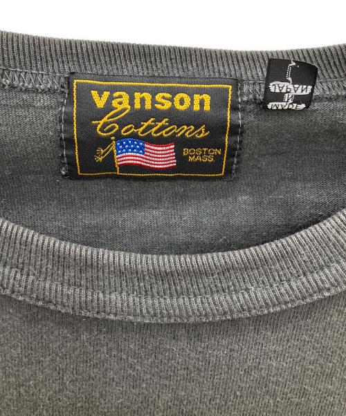 VANSON（バンソン）VANSON (バンソン) 長袖カットソー ブラック サイズ:Lの古着・服飾アイテム