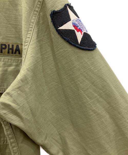 ALPHA（アルファ）ALPHA (アルファ) ミリタリーシャツ オリーブ サイズ:Ｍの古着・服飾アイテム