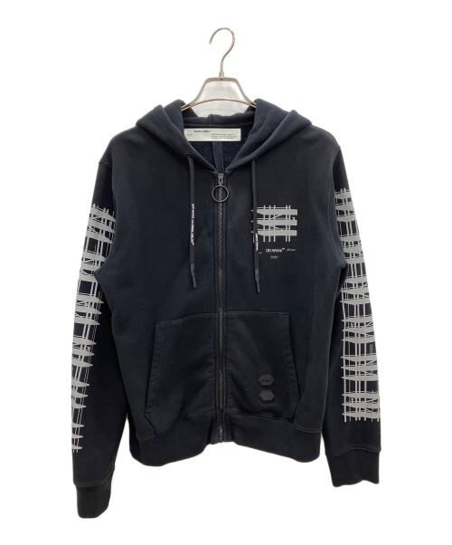 OFFWHITE（オフホワイト）OFFWHITE (オフホワイト) ジップアップスウェット ブラック サイズ:Mの古着・服飾アイテム