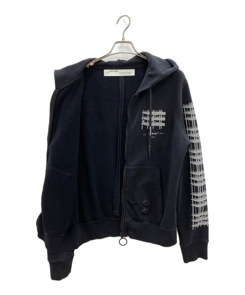 OFFWHITE（オフホワイト）OFFWHITE (オフホワイト) ジップアップスウェット ブラック サイズ:Mの古着・服飾アイテム