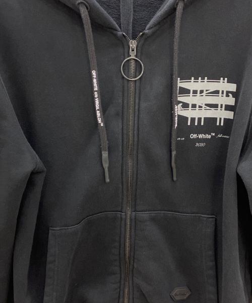 OFFWHITE（オフホワイト）OFFWHITE (オフホワイト) ジップアップスウェット ブラック サイズ:Mの古着・服飾アイテム