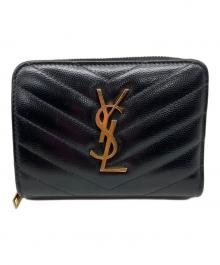 Saint Laurent Paris（サンローランパリ）の古着「コンパクトジップアラウンドウォレット」｜ブラック
