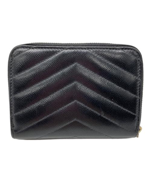 Saint Laurent Paris（サンローランパリ）Saint Laurent Paris (サンローランパリ) コンパクトジップアラウンドウォレット ブラックの古着・服飾アイテム