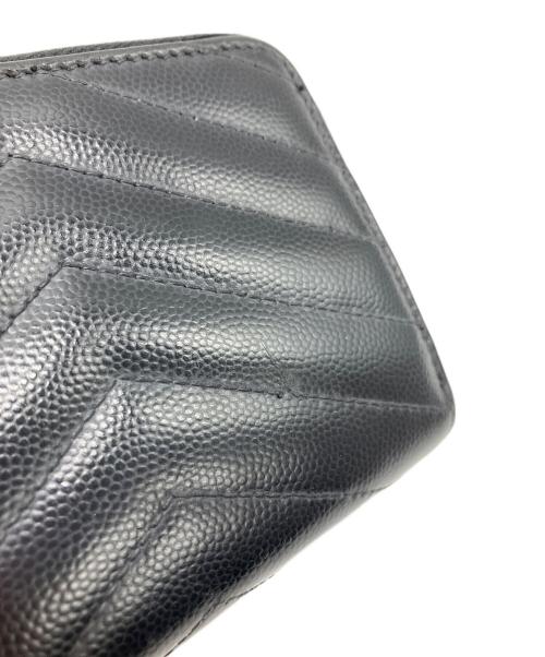 Saint Laurent Paris（サンローランパリ）Saint Laurent Paris (サンローランパリ) コンパクトジップアラウンドウォレット ブラックの古着・服飾アイテム