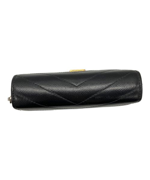 Saint Laurent Paris（サンローランパリ）Saint Laurent Paris (サンローランパリ) コンパクトジップアラウンドウォレット ブラックの古着・服飾アイテム