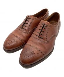 Crockett & Jones（クロケット＆ジョーンズ）の古着「セミブローグシューズ　Ｗestminster」｜ブラウン