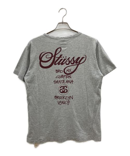 Champion（チャンピオン）Champion (チャンピオン) stussy (ステューシー) 半袖カットソー　ランナーズタグ グレー サイズ:Lの古着・服飾アイテム