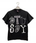 stussyステューシー）の古着「半袖カットソー」｜ブラック