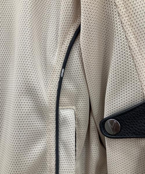 VANSON（バンソン）VANSON (バンソン) メッシュライダースジャケット ベージュ サイズ:Lの古着・服飾アイテム
