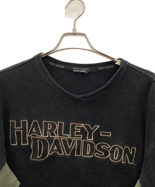 HARLEY-DAVIDSON（ハーレーダビッドソン）HARLEY-DAVIDSON (ハーレーダビッドソン) 長袖カットソー　HARLEY-DAVIDSON　ブラック　タグ切れ有 ブラック サイズ:表記なしの古着・服飾アイテム