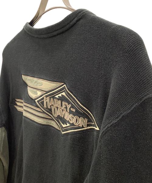 HARLEY-DAVIDSON（ハーレーダビッドソン）HARLEY-DAVIDSON (ハーレーダビッドソン) 長袖カットソー　HARLEY-DAVIDSON　ブラック　タグ切れ有 ブラック サイズ:表記なしの古着・服飾アイテム