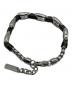 DIESEL (ディーゼル) ツートンブレスレット ブラック：11000円