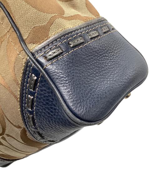 COACH（コーチ）COACH (コーチ) トートバッグ　シグネチャー ネイビー×ベージュの古着・服飾アイテム
