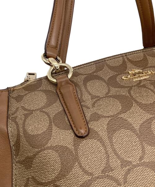 COACH（コーチ）COACH (コーチ) 2WAYショルダーバッグ　シグネチャー ブラウンの古着・服飾アイテム