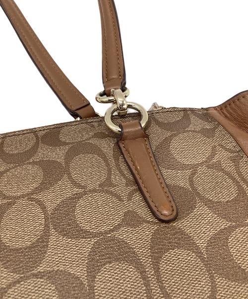 COACH（コーチ）COACH (コーチ) 2WAYショルダーバッグ　シグネチャー ブラウンの古着・服飾アイテム