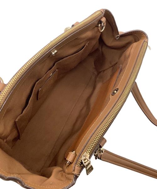 COACH（コーチ）COACH (コーチ) 2WAYショルダーバッグ　シグネチャー ブラウンの古着・服飾アイテム