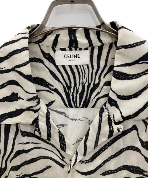 CELINE（セリーヌ）CELINE (セリーヌ) 半袖シャツ ホワイト×ブラック サイズ:SIZE 38の古着・服飾アイテム