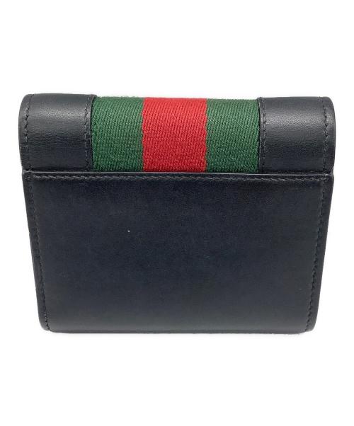 GUCCI（グッチ）GUCCI (グッチ) 2つ折り財布　シルヴィ ブラックの古着・服飾アイテム