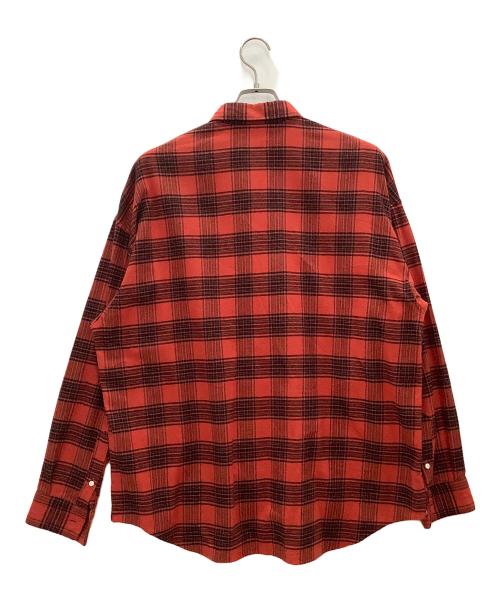 19SO（ナインティーンエスオー）19SO (ナインティーンエスオー) 長袖シャツ レッド サイズ:SIZE Lの古着・服飾アイテム
