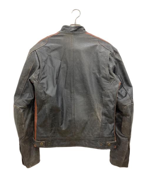 THE DEGNER CLASSIC BRAND（ザ・デグナー・クラシック・ブランド）THE DEGNER CLASSIC BRAND (ザ・デグナー・クラシック・ブランド) ワッペン付レザージャケット ブラック サイズ:Mの古着・服飾アイテム
