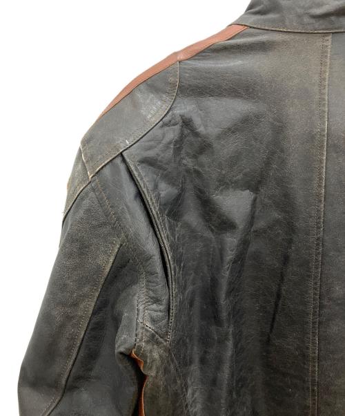 THE DEGNER CLASSIC BRAND（ザ・デグナー・クラシック・ブランド）THE DEGNER CLASSIC BRAND (ザ・デグナー・クラシック・ブランド) ワッペン付レザージャケット ブラック サイズ:Mの古着・服飾アイテム