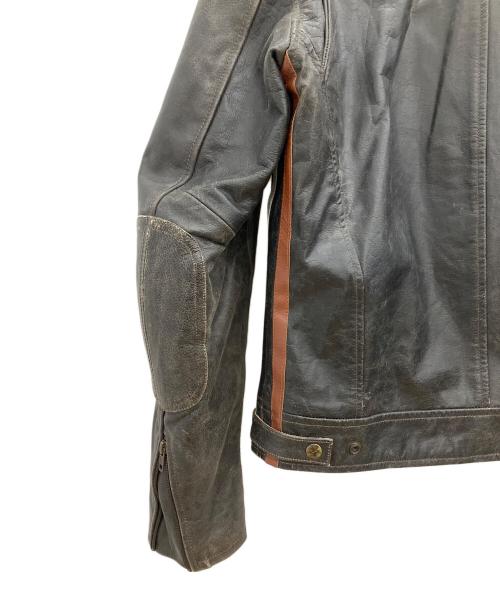 THE DEGNER CLASSIC BRAND（ザ・デグナー・クラシック・ブランド）THE DEGNER CLASSIC BRAND (ザ・デグナー・クラシック・ブランド) ワッペン付レザージャケット ブラック サイズ:Mの古着・服飾アイテム