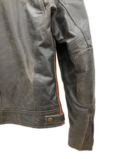 THE DEGNER CLASSIC BRAND（ザ・デグナー・クラシック・ブランド）THE DEGNER CLASSIC BRAND (ザ・デグナー・クラシック・ブランド) ワッペン付レザージャケット ブラック サイズ:Mの古着・服飾アイテム