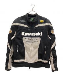 kawasaki（カワサキ）の古着「プロテクタージャケット　BATES LEATHERS」｜ブラック×ホワイト