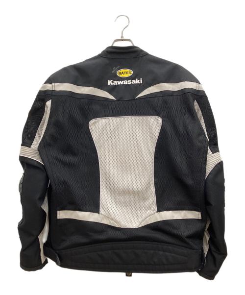 kawasaki（カワサキ）kawasaki (カワサキ) プロテクタージャケット　BATES LEATHERS ブラック×ホワイト サイズ:3Lの古着・服飾アイテム