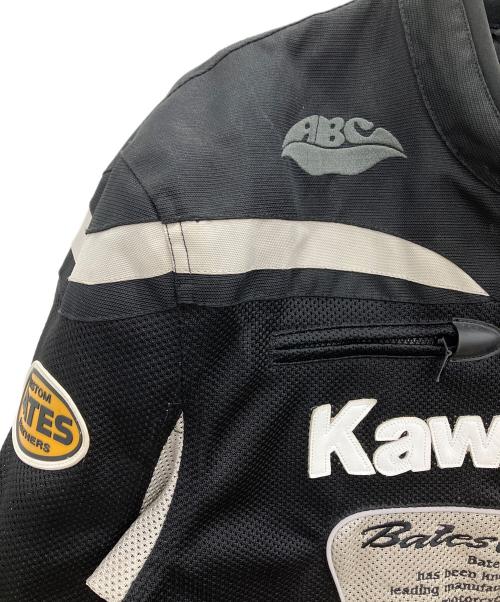 kawasaki（カワサキ）kawasaki (カワサキ) プロテクタージャケット　BATES LEATHERS ブラック×ホワイト サイズ:3Lの古着・服飾アイテム