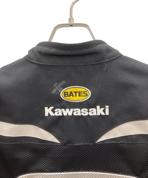 kawasaki（カワサキ）kawasaki (カワサキ) プロテクタージャケット　BATES LEATHERS ブラック×ホワイト サイズ:3Lの古着・服飾アイテム