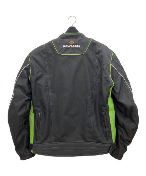 kawasaki（カワサキ）kawasaki (カワサキ) プロテクタージャケット　BATES ライナー付 ブラック×グリーン サイズ:LLの古着・服飾アイテム