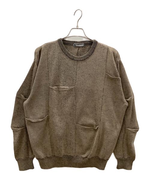 ISSEY MIYAKE（イッセイミヤケ）ISSEY MIYAKE (イッセイミヤケ) 薄手ニット ブラウン サイズ:表記無しの古着・服飾アイテム