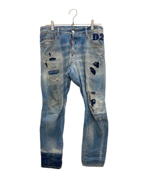 DSQUARED2（ディースクエアード）DSQUARED2 (ディースクエアード) バイカーデニムパンツ　TIDY BIKER JEAN インディゴ サイズ:42の古着・服飾アイテム