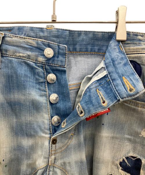 DSQUARED2（ディースクエアード）DSQUARED2 (ディースクエアード) バイカーデニムパンツ　TIDY BIKER JEAN インディゴ サイズ:42の古着・服飾アイテム