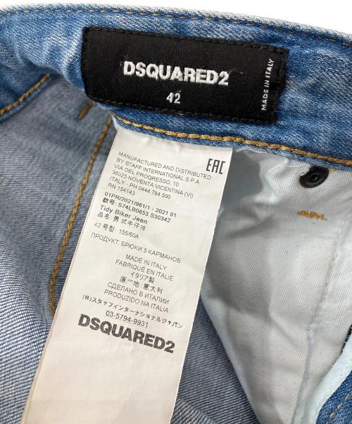 DSQUARED2（ディースクエアード）DSQUARED2 (ディースクエアード) バイカーデニムパンツ　TIDY BIKER JEAN インディゴ サイズ:42の古着・服飾アイテム