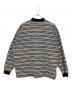 COOTIE PRODUCTIONS (クーティープロダクツ) 長袖ポロシャツ　Supima Border Oversized L/S Polo ホワイト×ブラック サイズ:M：9000円