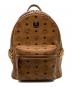 MCM（エムシーエム）の古着「Stark サイドスタッズ バックパック　ヴィセトス」｜ブラウン