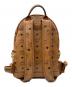 MCM (エムシーエム) Stark サイドスタッズ バックパック　ヴィセトス ブラウン：37000円