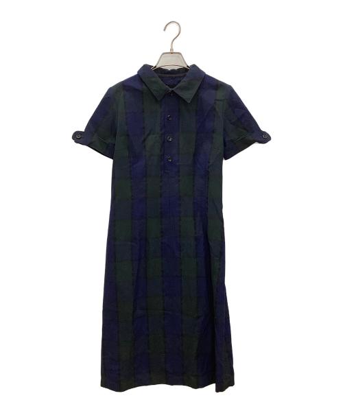 tricot COMME des GARCONS（トリココムデギャルソン）tricot COMME des GARCONS (トリココムデギャルソン) 半袖ワンピース ネイビー サイズ:SIZE Mの古着・服飾アイテム
