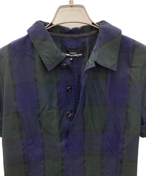 tricot COMME des GARCONS（トリココムデギャルソン）tricot COMME des GARCONS (トリココムデギャルソン) 半袖ワンピース ネイビー サイズ:SIZE Mの古着・服飾アイテム
