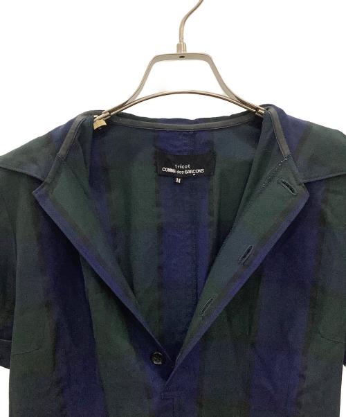 tricot COMME des GARCONS（トリココムデギャルソン）tricot COMME des GARCONS (トリココムデギャルソン) 半袖ワンピース ネイビー サイズ:SIZE Mの古着・服飾アイテム