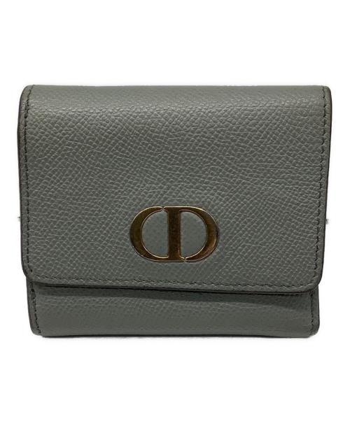 Christian Dior（クリスチャン ディオール）Christian Dior (クリスチャン ディオール) 3つ折り財布　モンテーニュ グレーの古着・服飾アイテム