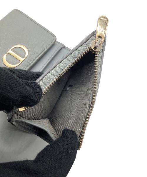 Christian Dior（クリスチャン ディオール）Christian Dior (クリスチャン ディオール) 3つ折り財布　モンテーニュ グレーの古着・服飾アイテム