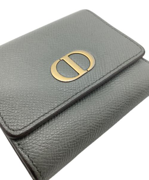 Christian Dior（クリスチャン ディオール）Christian Dior (クリスチャン ディオール) 3つ折り財布　モンテーニュ グレーの古着・服飾アイテム