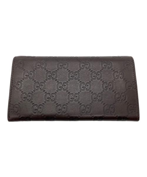 GUCCI（グッチ）GUCCI (グッチ) 長財布 ブラウンの古着・服飾アイテム