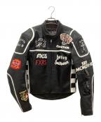 BIKERSバイカーズ）の古着「ライダースジャケット　マルボロマン」｜ブラック